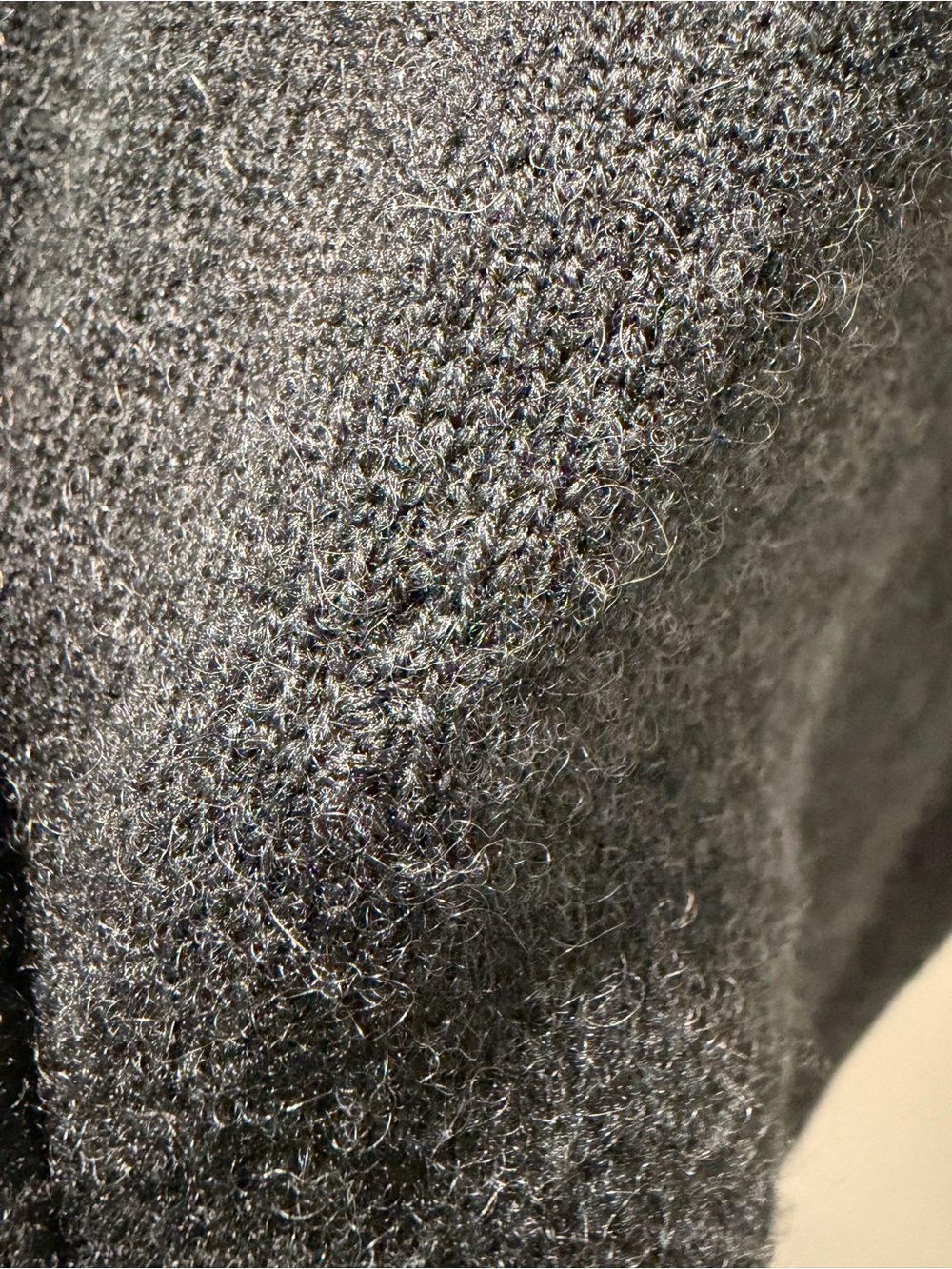 HAWICK Cashmere Scotland Charcoal Gray Cashmere Knit Top Minimalist Luxury - Picture 6 of 6